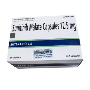 Сунитиниб :: Сутекаст (Sutekast) :: аналог Сутент 12,5мг капсулы №28