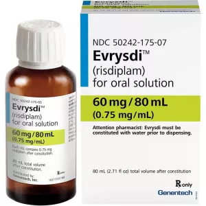 Рисдиплам Эврисди :: Risdiplam Evrysdi пор. для приг. р-ра для ор. прим. 60мг/80мл 0,75мг/мл