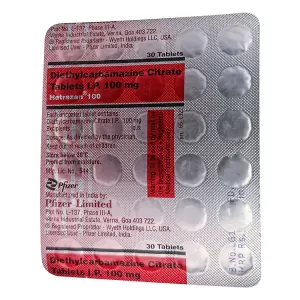 Диэтилкарбамазин Хетразан :: Hetrazan 100 мг табл. блистер №30